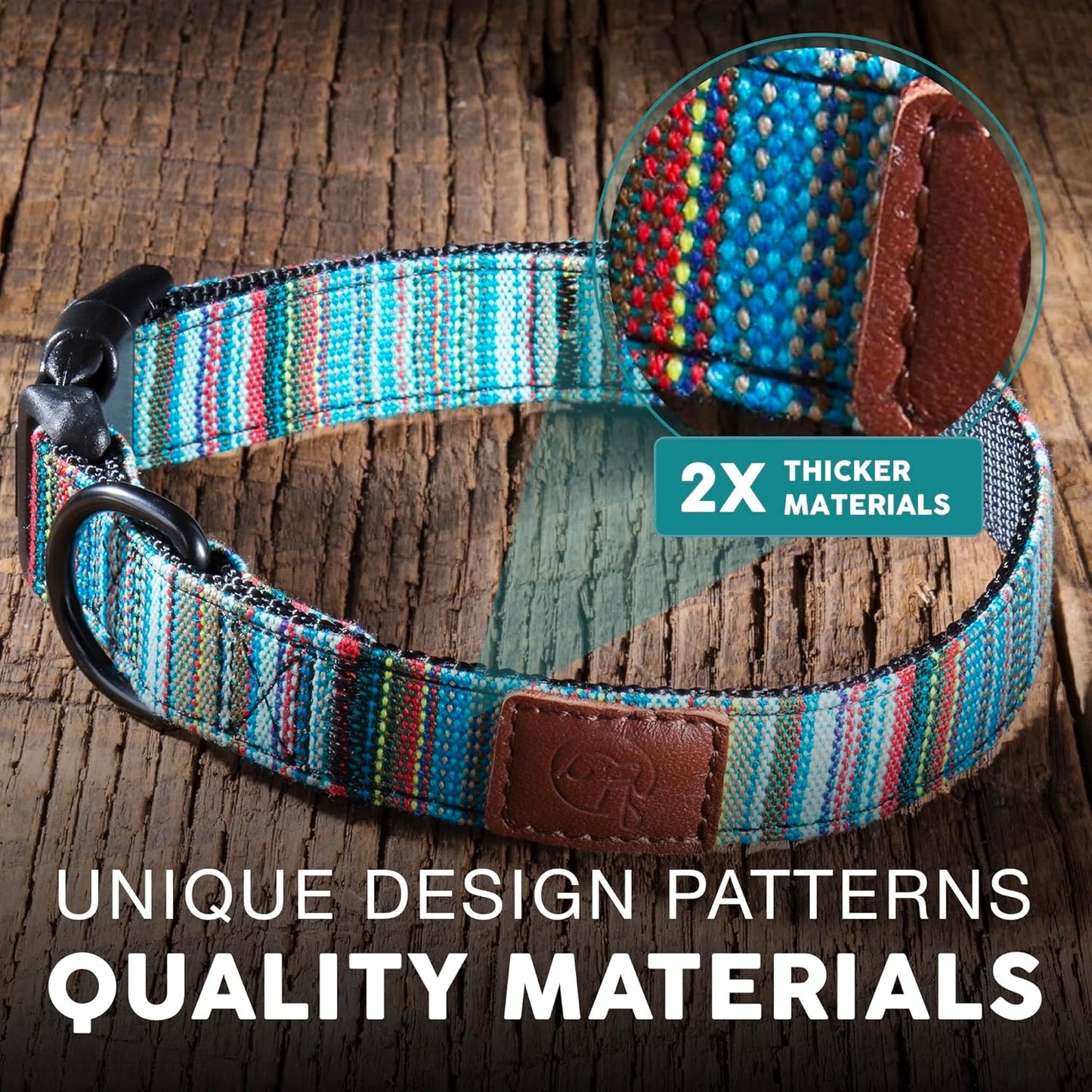Embark Adventure Small Dog Collar – Stylish, Durable Nylon, Adjustable & Comfortable, Strong Buckle, Unisex