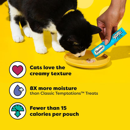 Creamy Puree Squeezable Lickable Cat Treats, Wet Cat Treats with Tuna, 0.42 Oz. Tubes, 4 Count, Pack of 11 (44 Total)